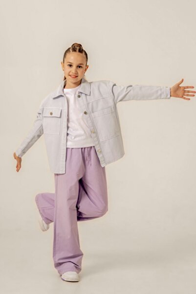 HAUSEkids 4-12 Yaş Crazy Lizbon Kız Çocuk Ceket -Buz Mavisi-