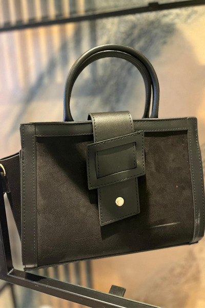 QBZ Suede Buckle Handbag