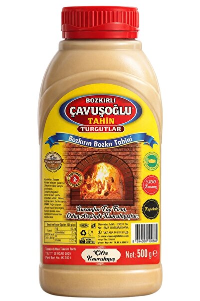 Bozkırlı Çavuşoğlu Odun Ateşinde Çifte Kavrulmuş Kepeksiz Bozkır Tahini 500g