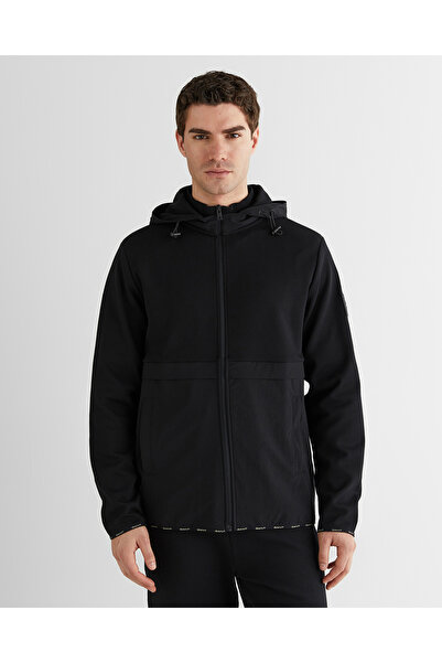 Gant Erkek Siyah Regular Fit Kapüşonlu Sweatshirt