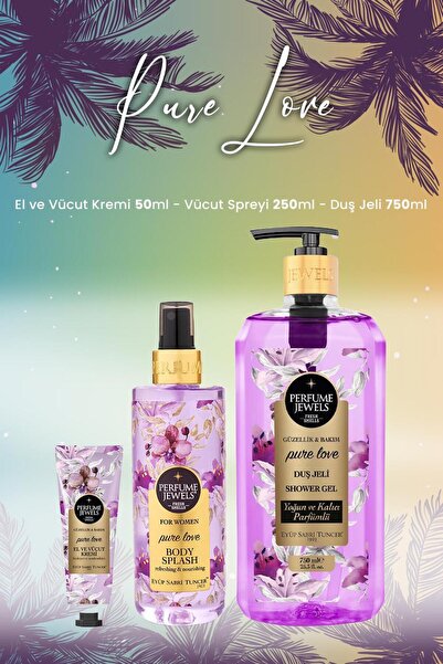 Eyüp Sabri Tuncer Pure Love Body Spray 250 Ml, Shower Gel 750 ml and Cream 50 ml