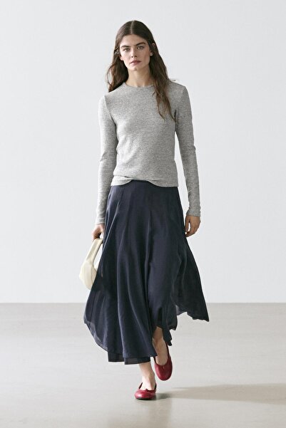 Massimo Dutti Midi büzgülü etek