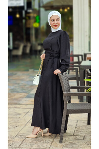 Esre Store Μαύρο φόρεμα χιτζάμπ - Μοντέλο 4467