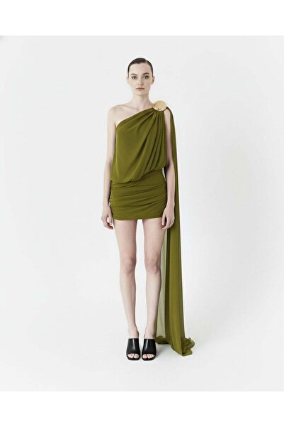 Magdarel Thaleia Army Green Dress