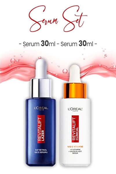 L'Oreal Paris Loreal Paris Revitalift Lazer Retinol Gece Serumu 30 ml ve Clin...