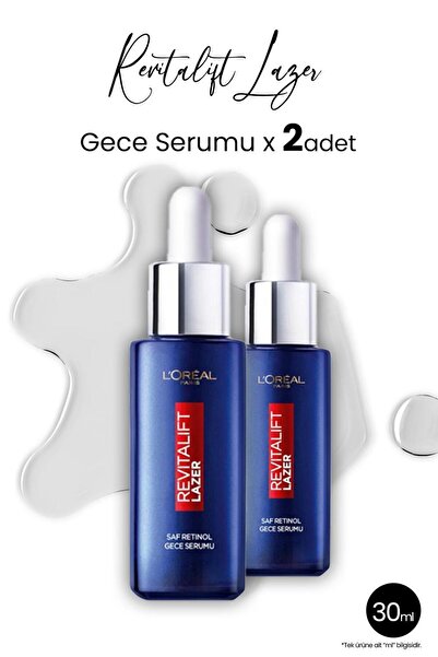 L'Oreal Paris Loreal Paris Revitalift Lazer Saf Retinol Gece Serumu 30 ml x 2...