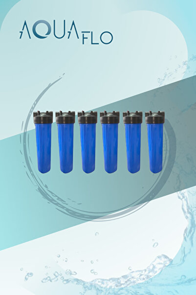 AQUAFLO Su Arıtma Cihazı 20'' MAVİ HOUSİNG 6 Adet