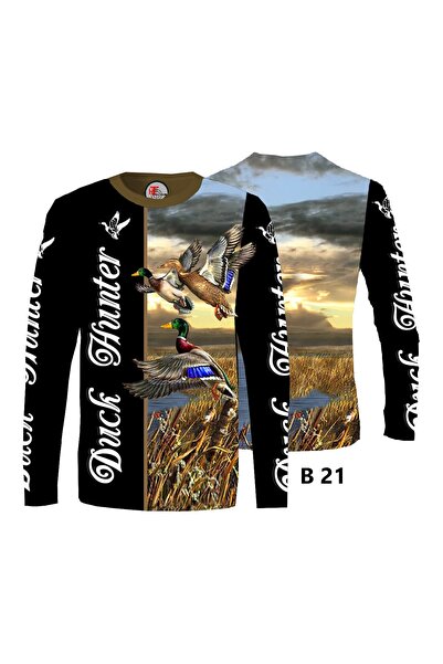 HT Outdoor Mânecă lungă cu model de rață tricou