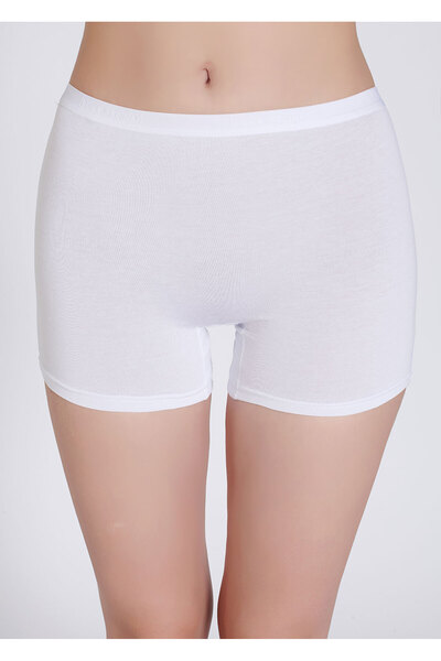 Belinay 0829 Modal Şort Külot Beyaz XL