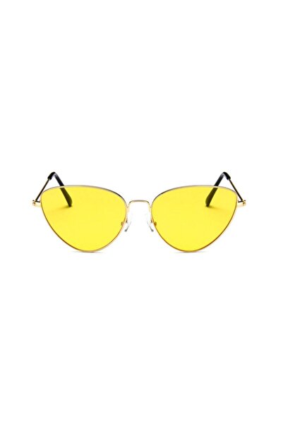 Toz Vintage Yellow Pilot Cat Sunglasses