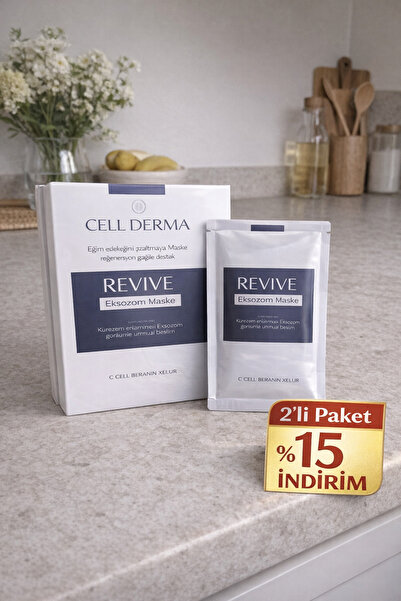 CELLTERMI REVIVE LEKE MASKESİ - Eksozomlu Probiyotikli Cilt Maskesi - 5’li pa...