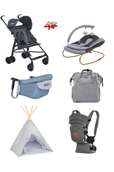 Tommybaby 7 Parça Fırsat Seti Baston Bebek Arabası , Ana kucağı , Mama Sandal...
