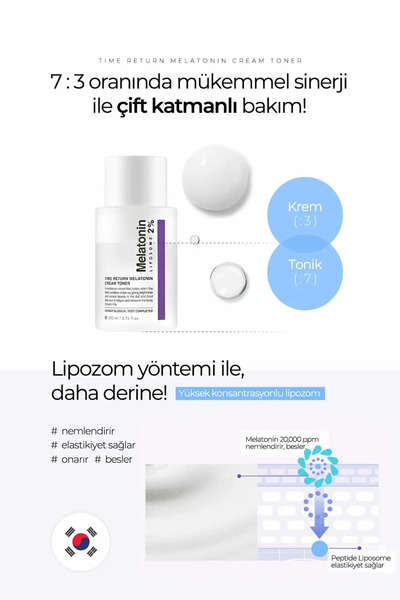 MAXCLINIC %2 Melatonin Içeren Çift Fazlı Yorgunluk Karşıtı Krem Tonik Melatonin Cream Toner 200 ml
