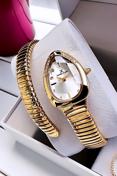 Daniel Klein Yılan Saat Model - Kadın Kol Saati, Su Geçirmez Gold Renk Çelik ...