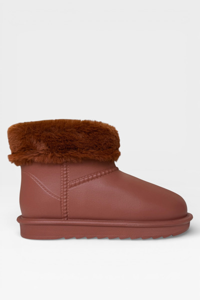 Liger Короткі жіночі дощові чоботи з хутром - круглий носок