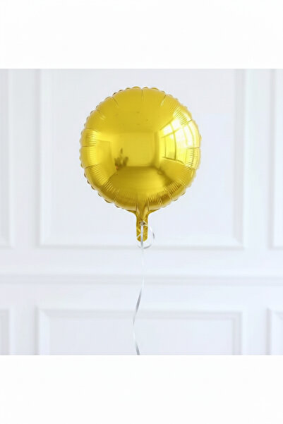 Deniz Party Store بالون فويل دائري ذهبي 18 بوصة 45 سم 1 قطعة