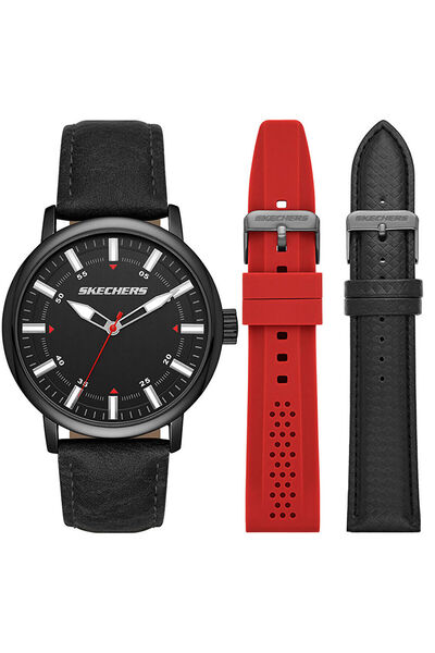 SKECHERS ساعة يد رجالية SR9068 مع حزام بديل