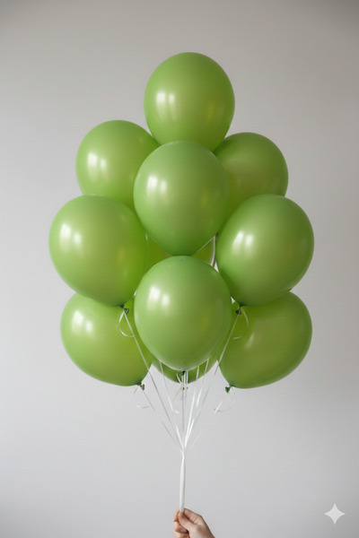 Deniz Party Store Fıstık Yeşili Metalik Balon 12 inç 10 adet
