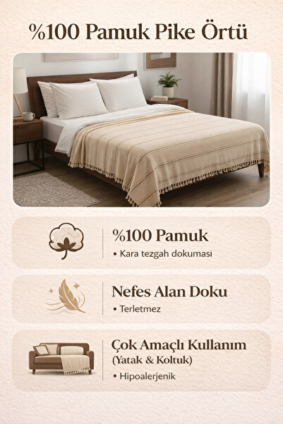 TECHTACT غطاء سرير مزدوج من القطن الطبيعي 100%، مقاس 200x320 سم، ناعم الملمس،...