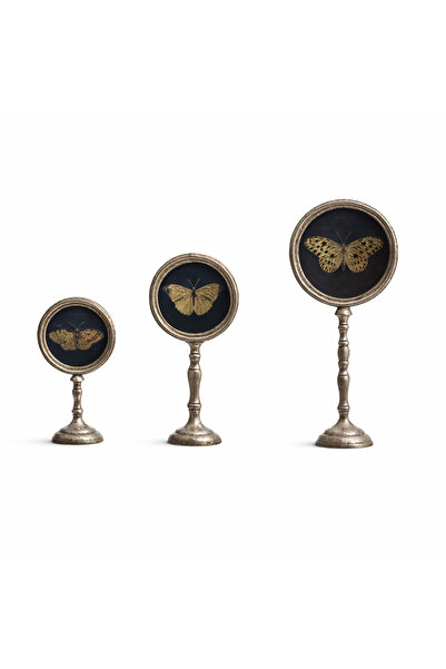 Warm Design Dekoratif Kelebek Biblo Seti 3’lü – Konsol Üstü Salon Dekoru Obje