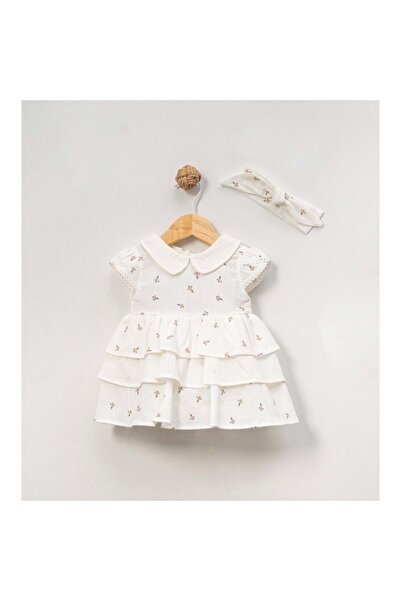 RYZE ÇOCUK Buket Bandanali Dress Ecru
