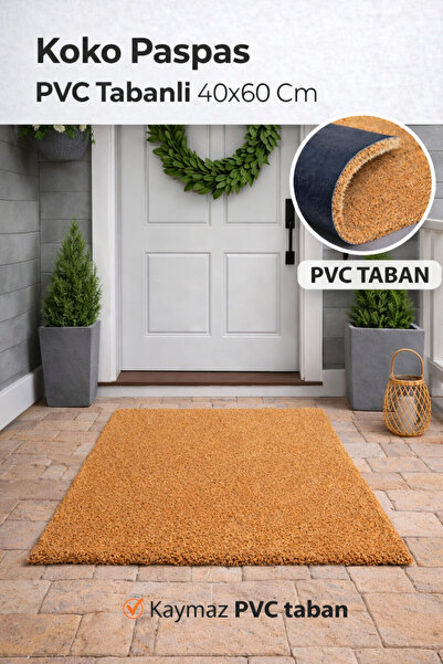 Bahat Pvc Tabanlı Koko Kıl Kapı Önü Paspası 40*60 Cm