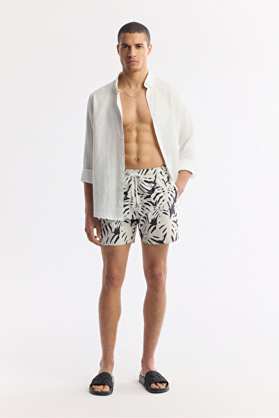 Avva Pantaloni scurți de mare pentru bărbați, cu uscare rapidă, imprimați, cu...