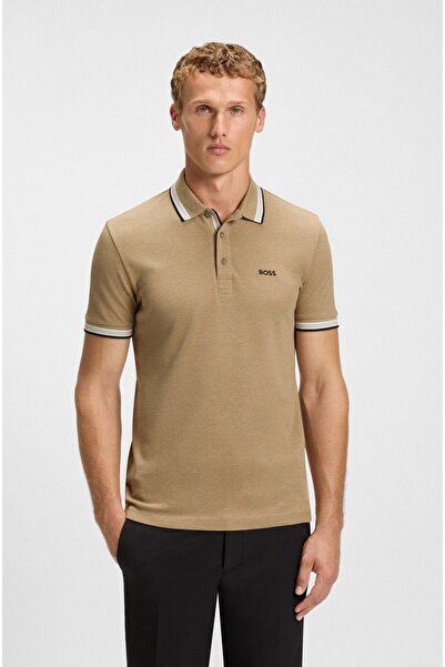 BOSS Pamuk pike kumaştan Paddy polo yaka tişört