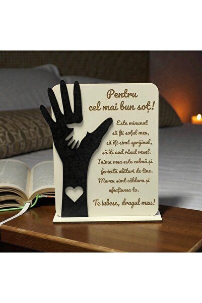 OEM Placuta cadou SOT cu mesaj gravat, "cel mai bun sot" 20x15 cm