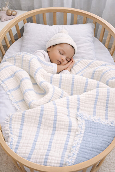 Yada Baby بطانية أطفال متعددة الطبقات من الموسلين 100% قطن - مقاس XL (120x100...