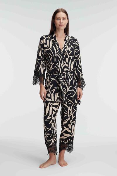 Anıl 5823 Κορδόνι με λουράκι V-λαιμόκοψη Γυναικεία βισκόζη Τροπική καλοκαιριν...