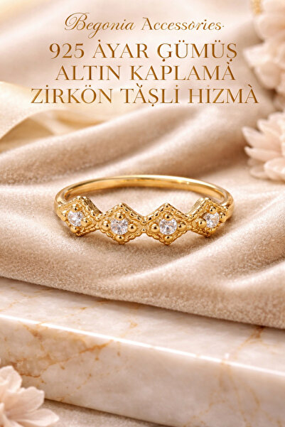 Öte Beri Hayallerin Ötesi 925 Ayar Gümüş Zirkon Taşlı Zigzag Tam Tur Gold Hız...