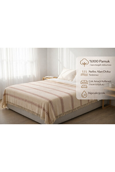 TECHTACT 100% Natural Cotton Double Pique 200X320 cm Soft Textured, Lightweig...