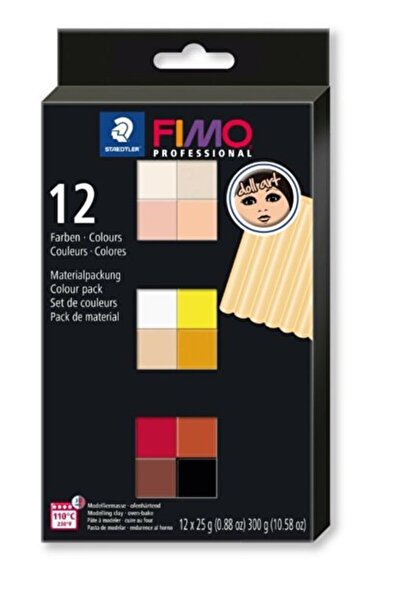Genel Markalar Professionel Fimo 25gr x 12 Renk Polimer Kil Set - Doll Art