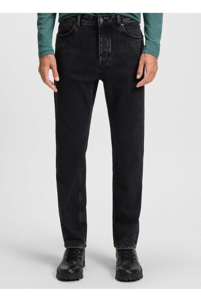 BOSS Normal Bel Normal Paça Regular Fit Siyah Erkek Denim Pantolon OGDEN BO