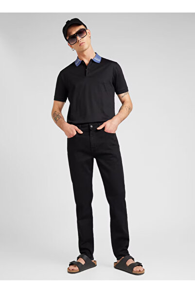 BOSS Normal Bel Normal Paça Regular Fit Siyah Erkek Denim Pantolon Re.Maine_BO