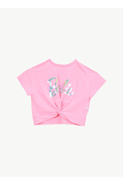 Barbie Baskılı Pembe Kız Çocuk T-Shirt BRB6SG-TST6003