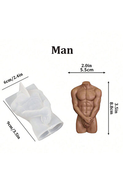 Choice1 قالب ثلاثي الأبعاد لجسم رجل وامرأة عاريين وخجولين، قالب سيليكون لصنع ...