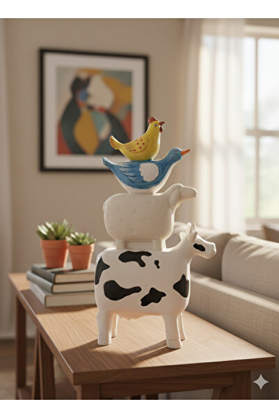 İki Cadı Tasarım BREMEN MIZIKACILARI 4 LÜ HAYVANLAR POLYESTER BİBLO