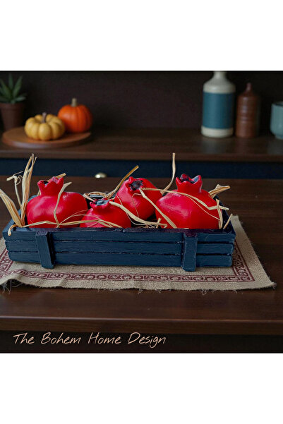 THE BOHEMM Kırmızı Nar Figürleri Siyah kasada Dekor