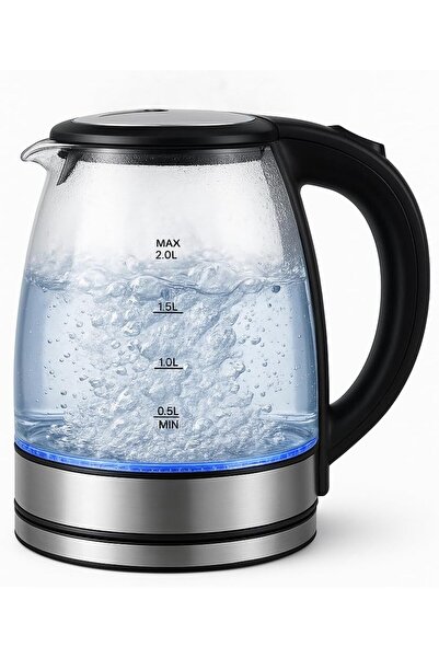 Generic SKY-TOUCH Electric Kettle, 2L 1500W Glass Hot Water Boiler & Tea Pot,...