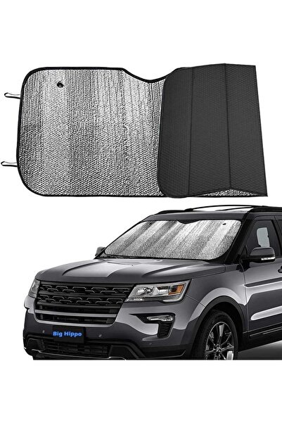 Generic مظلة شمسية أمامية للسيارة من بيج هيبو، مظلة شمسية كبيرة/قياسية تحافظ ...