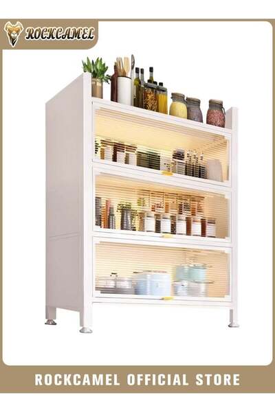 ROCKCAMEL 4-Tier Kitchen Storage Cabinet