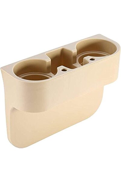 Generic حامل أكواب ومنظم للسيارة باللون البيج