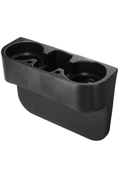 Generic حامل اكواب كبريت ومنظم للسيارة - لون اسود