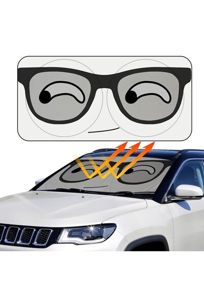 Generic مظلة شمسية للسيارة من أيامايا، مظلة شمسية لطيفة على شكل عين، مظلة شمس...