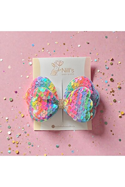 Nills Baby & Kids Pullu Fiyonk Çıtçıtlı Saç Tokası – Çok Renkli