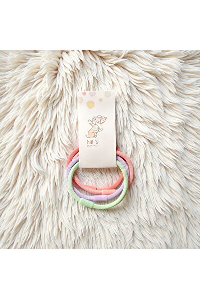 Nills Baby & Kids Pastel Colored Elastic Hair Clips Set – 4 Pieces