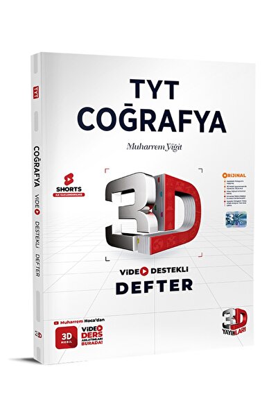 3D Yayınları 2026-2027 Müfredat TYT Coğrafya Detaylı Video Anlatımlı Sorulu %...