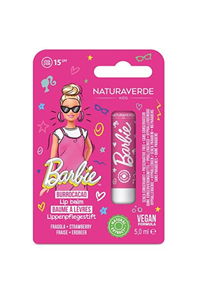 Naturaverde Set of 3 x Barbie Lip Balm, Strawberry, 5 ml